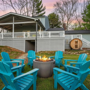 Fire pit area with outdoor seating
